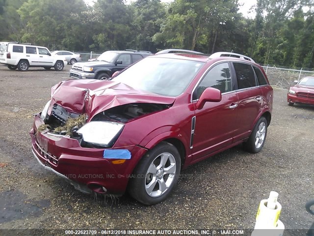 3GNAL3EK1ES613131 - 2014 CHEVROLET CAPTIVA LT RED photo 2