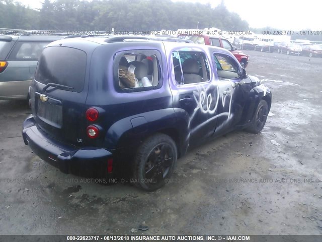 3GNCA33D48S717121 - 2008 CHEVROLET HHR LS მუქი ლურჯი ფოტო 4