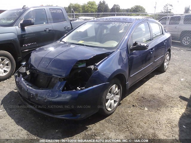 3N1AB6APXCL781746 - 2012 NISSAN SENTRA 2.0/2.0S/SR/2.0SL BLUE photo 2