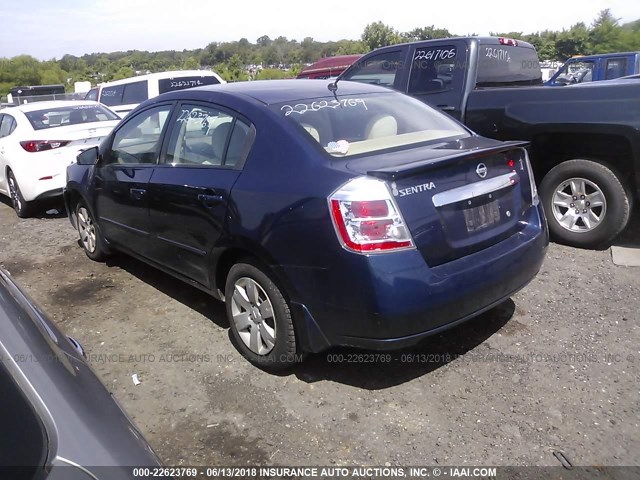 3N1AB6APXCL781746 - 2012 NISSAN SENTRA 2.0/2.0S/SR/2.0SL BLUE photo 3