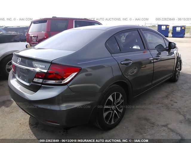 2HGFB2F92DH522945 - 2013 HONDA CIVIC EXL 灰色 照片 4