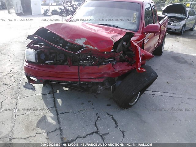 5TEVN52N11Z835409 - 2001 TOYOTA TACOMA XTRACAB S-RUNNER RED photo 6