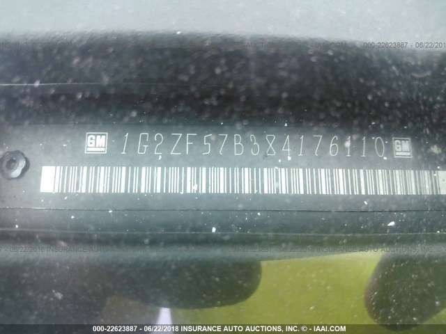 1G2ZF57B384176110 - 2008 PONTIAC G6 VALUE LEADER/BASE MAROON photo 9