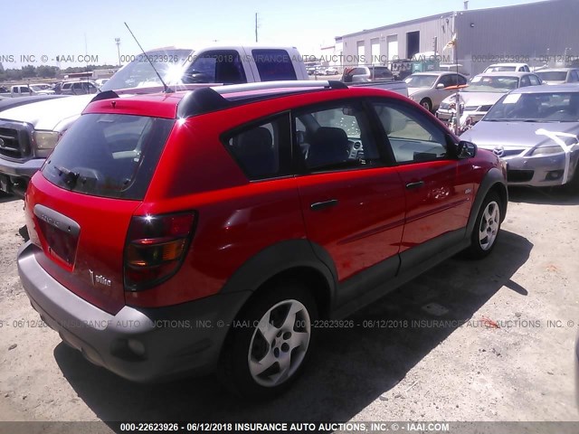 5Y2SL65806Z430309 - 2006 PONTIAC VIBE RED photo 4