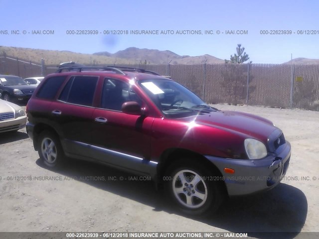 KM8SC73D82U158049 - 2002 HYUNDAI SANTA FE GLS/LX BURGUNDY photo 1