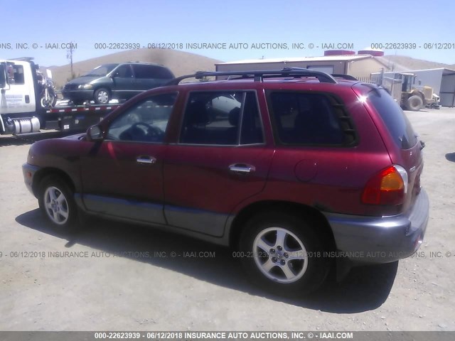 KM8SC73D82U158049 - 2002 HYUNDAI SANTA FE GLS/LX BURGUNDY photo 3