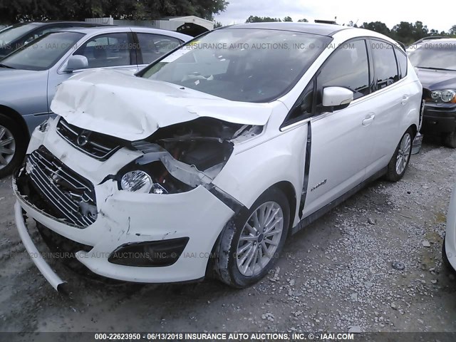 1FADP5BU9DL528768 - 2013 FORD C-MAX SEL WHITE photo 2