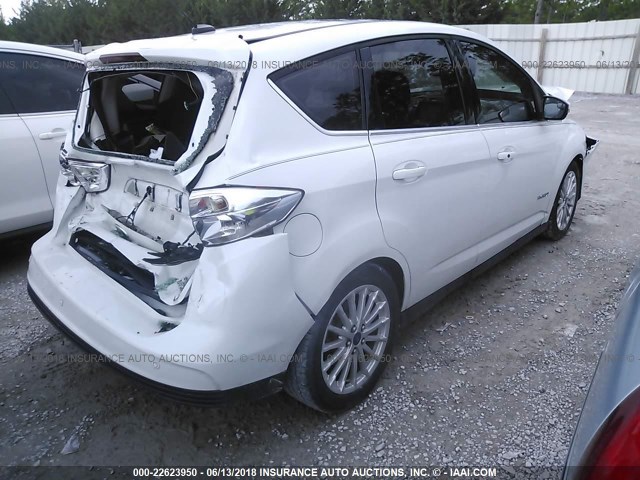 1FADP5BU9DL528768 - 2013 FORD C-MAX SEL WHITE photo 4