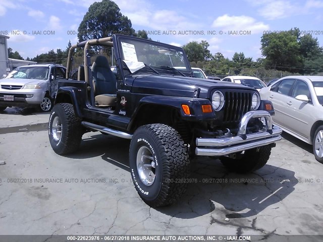 1J4FA59S22P713429 - 2002 JEEP WRANGLER / TJ SAHARA BLACK photo 1