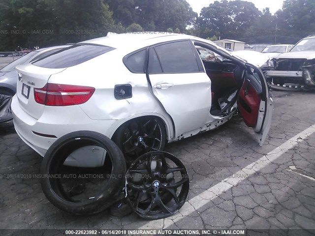 5YMGZ0C5XBLK14157 - 2011 BMW X6 M WHITE photo 4