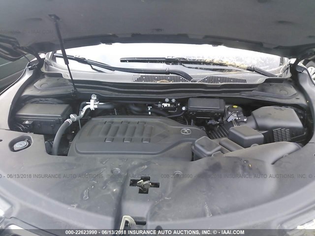 5FRYD4H59HB013937 - 2017 ACURA MDX TECHNOLOGY BLACK photo 10