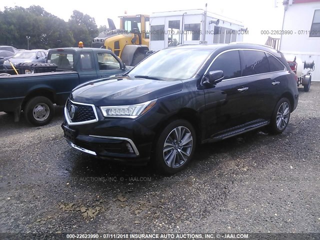 5FRYD4H59HB013937 - 2017 ACURA MDX TECHNOLOGY BLACK photo 2