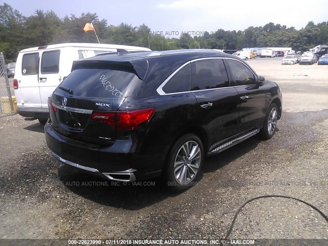 5FRYD4H59HB013937 - 2017 ACURA MDX TECHNOLOGY BLACK photo 4