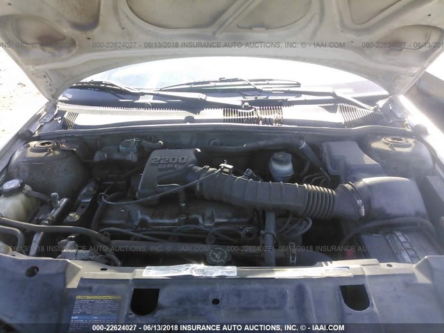 1G1JC524627150190 - 2002 CHEVROLET CAVALIER CNG SILVER photo 10