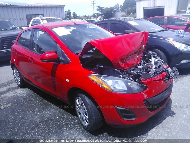 JM1DE1KZ0E0176607 - 2014 MAZDA MAZDA2 SPORT RED photo 1