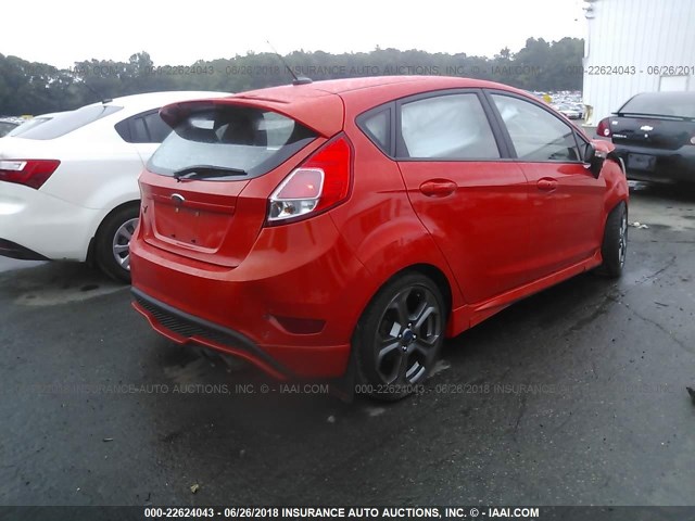 3FADP4GX3EM159192 - 2014 FORD FIESTA ST ORANGE photo 4