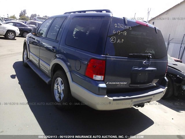 1FMFU18595LB06758 - 2005 FORD EXPEDITION EDDIE BAUER BLUE photo 3