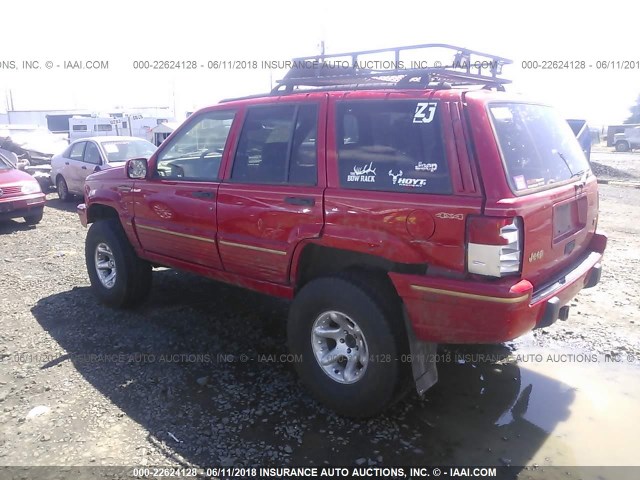 1J4GZ78Y1SC765785 - 1995 JEEP GRAND CHEROKEE LIMITED/ORVIS RED photo 3