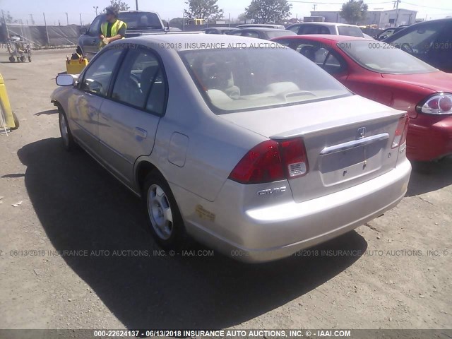 JHMES96653S014368 - 2003 HONDA CIVIC HYBRID GOLD photo 3