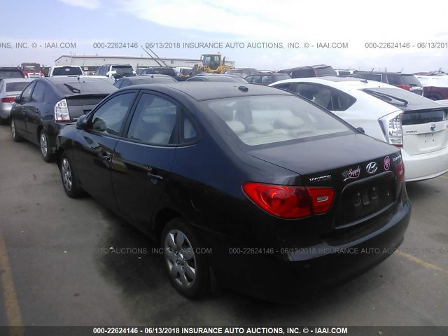 KMHDU46D38U359253 - 2008 HYUNDAI ELANTRA GLS/SE/LIMITED BLACK photo 3