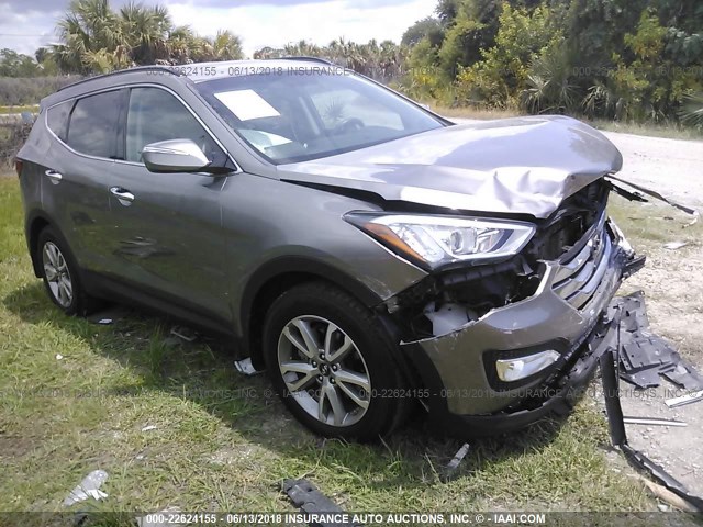 5XYZUDLA5FG302202 - 2015 HYUNDAI SANTA FE SPORT  GRAY photo 1