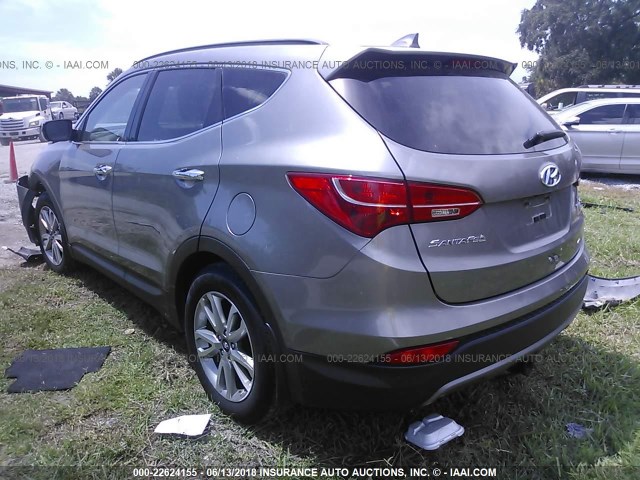 5XYZUDLA5FG302202 - 2015 HYUNDAI SANTA FE SPORT  GRAY photo 3