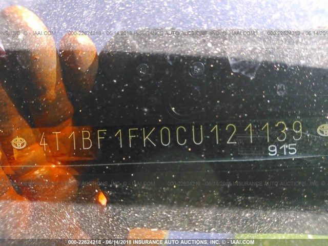 4T1BF1FK0CU121139 - 2012 TOYOTA CAMRY SE/LE/XLE 银色 照片 9