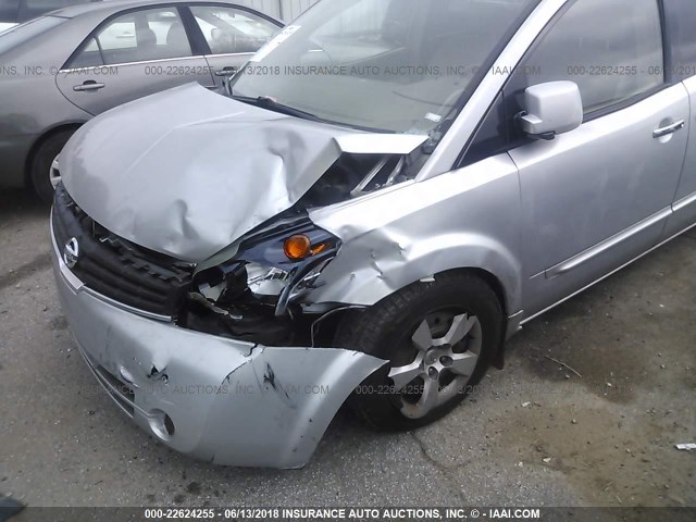 5N1BV28U57N113948 - 2007 NISSAN QUEST S/SE/SL SILVER photo 6