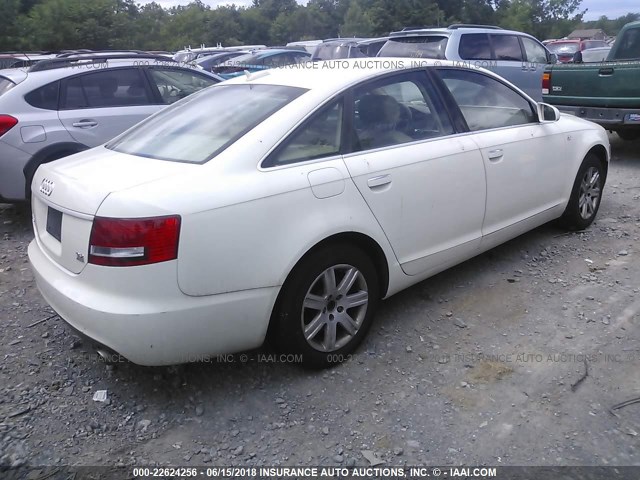 WAUDG74F25N101245 - 2005 AUDI A6 3.2 QUATTRO WHITE photo 4