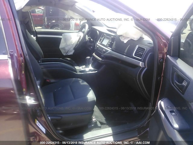 5TDZKRFHXFS058500 - 2015 TOYOTA HIGHLANDER LE/LE PLUS RED photo 5