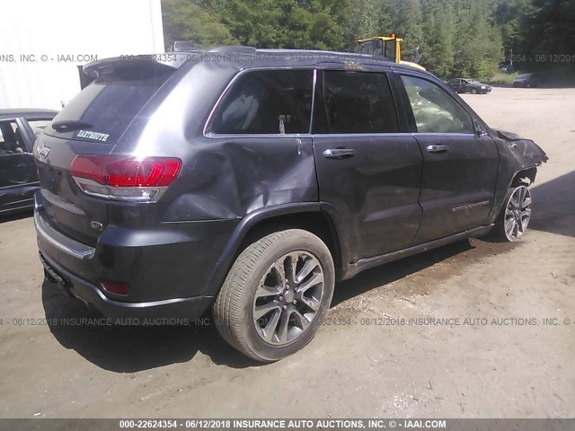 1C4RJFCT8HC843855 - 2017 JEEP GRAND CHEROKEE OVERLAND GRAY photo 4