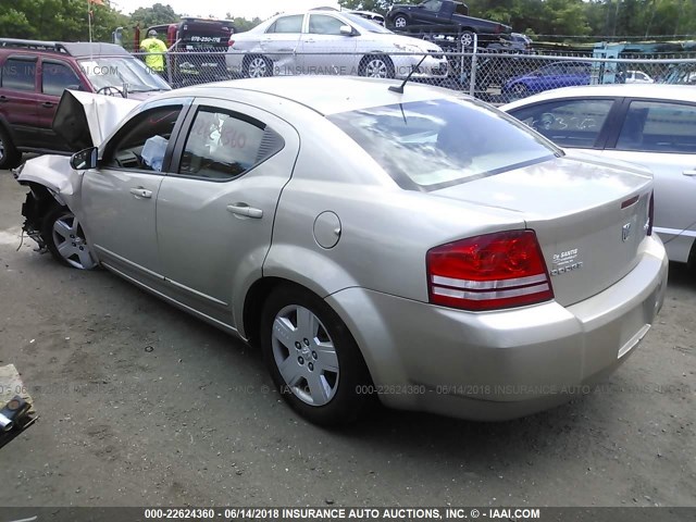 1B3LC46B69N567707 - 2009 DODGE AVENGER SE/SXT TAN photo 3