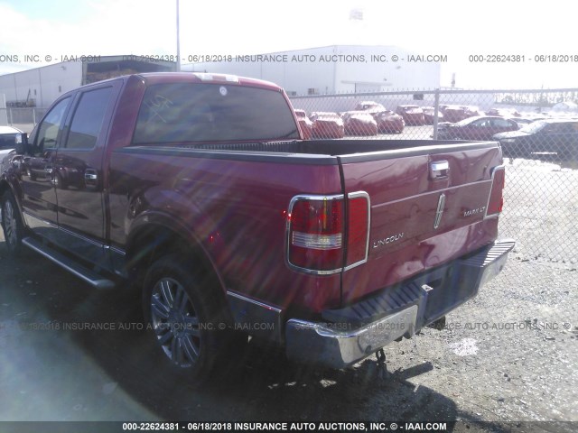 5LTPW16507FJ11142 - 2007 LINCOLN MARK LT MAROON photo 3