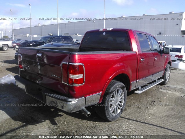 5LTPW16507FJ11142 - 2007 LINCOLN MARK LT MAROON photo 4