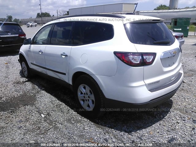 1GNKRFKD1HJ251060 - 2017 CHEVROLET TRAVERSE LS WHITE photo 3