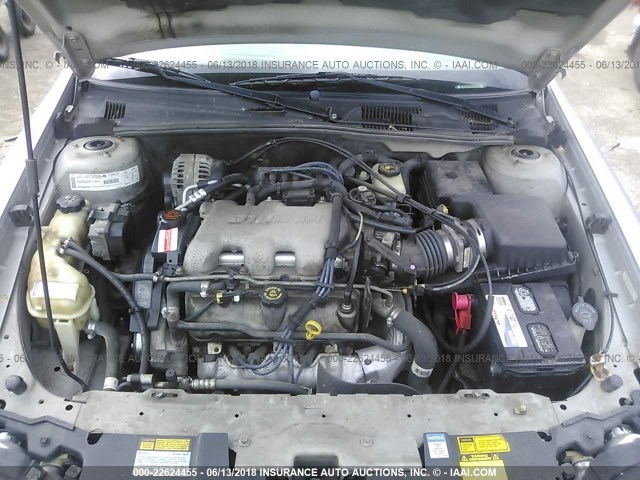 1G1NE52J7Y6127212 - 2000 CHEVROLET MALIBU LS ვერცხლისფერი ფოტო 10