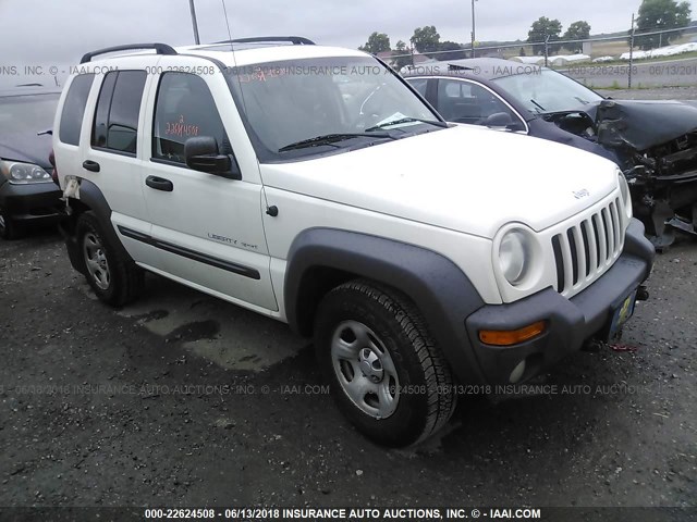 1J4GL48K03W678536 - 2003 JEEP LIBERTY SPORT/FREEDOM WHITE photo 1