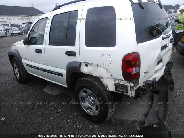 1J4GL48K03W678536 - 2003 JEEP LIBERTY SPORT/FREEDOM WHITE photo 3