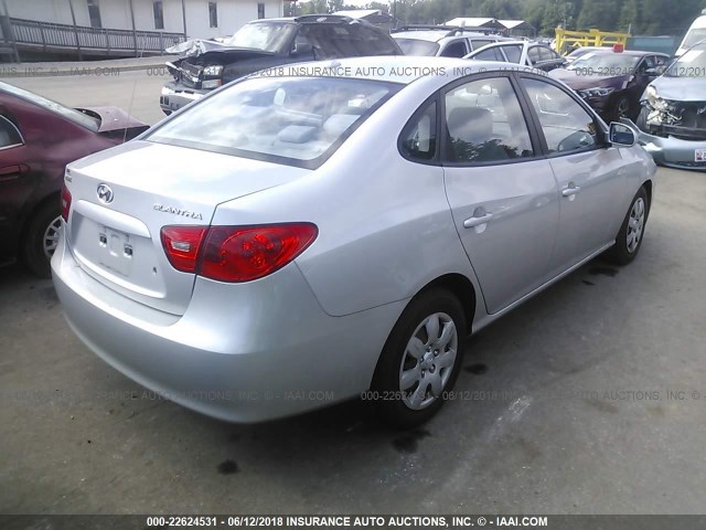 KMHDU46D59U595503 - 2009 HYUNDAI ELANTRA GLS/SE SILVER photo 4