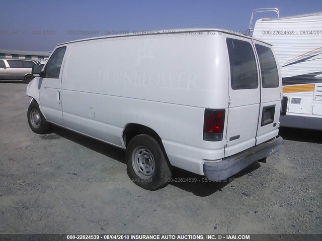 1FTRE14W96DA53214 - 2006 FORD ECONOLINE E150 VAN WHITE photo 3