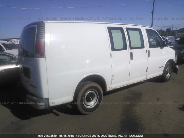 1GCFG25M911136152 - 2001 CHEVROLET EXPRESS G2500  WHITE photo 4