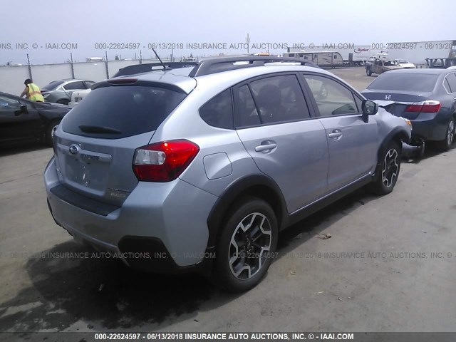 JF2GPABC1G8228321 - 2016 SUBARU CROSSTREK PREMIUM SILVER photo 4