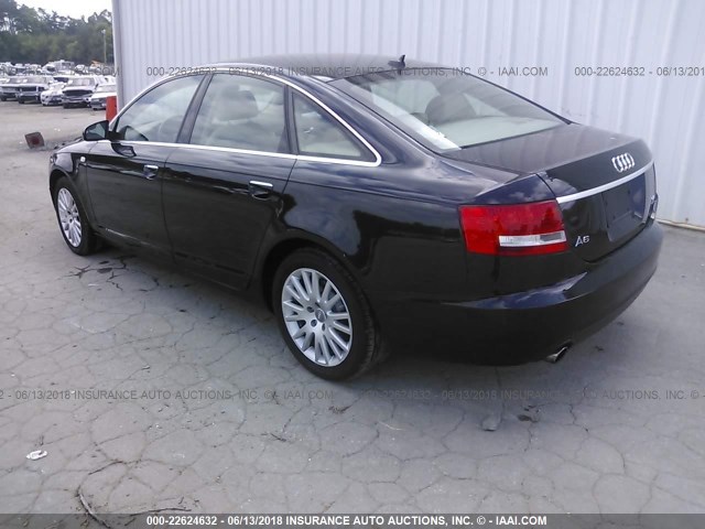 WAUDH74F17N003422 - 2007 AUDI A6 3.2 QUATTRO BLACK photo 3