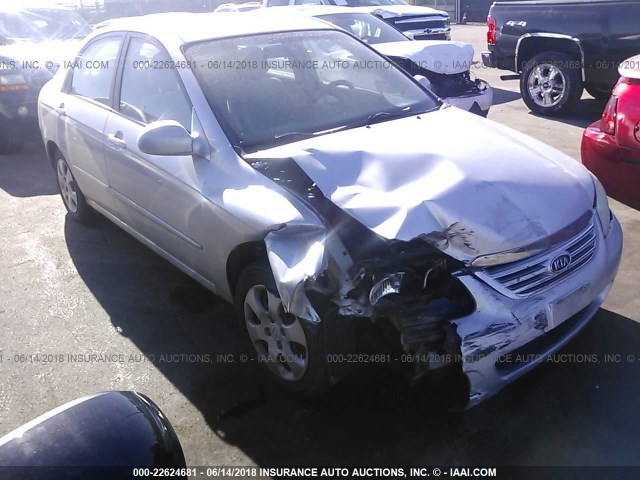 KNAFE121575430124 - 2007 KIA SPECTRA EX/LX SILVER photo 1