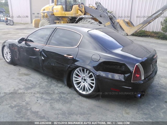 ZAMFE39A980037466 - 2008 MASERATI Quattroporte M139 BLACK photo 3