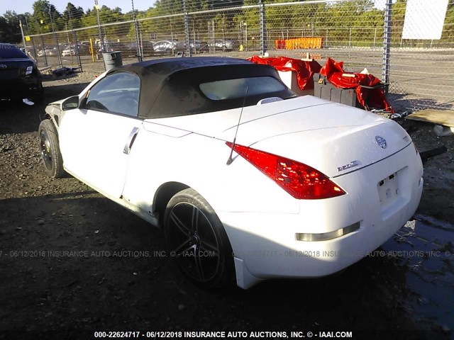 JN1BZ36A17M651269 - 2007 NISSAN 350Z ROADSTER WHITE photo 3