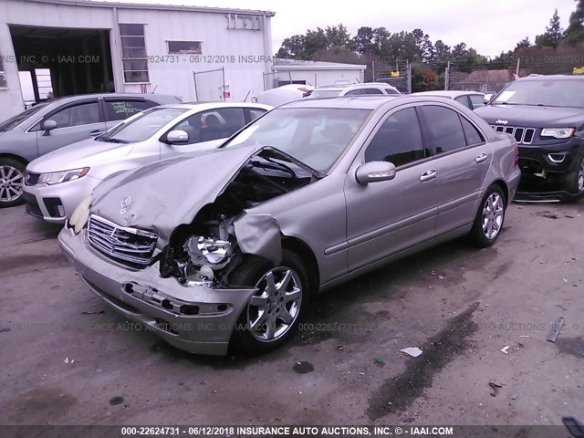 WDBRF64J93F357897 - 2003 MERCEDES-BENZ C 320 SILVER photo 2