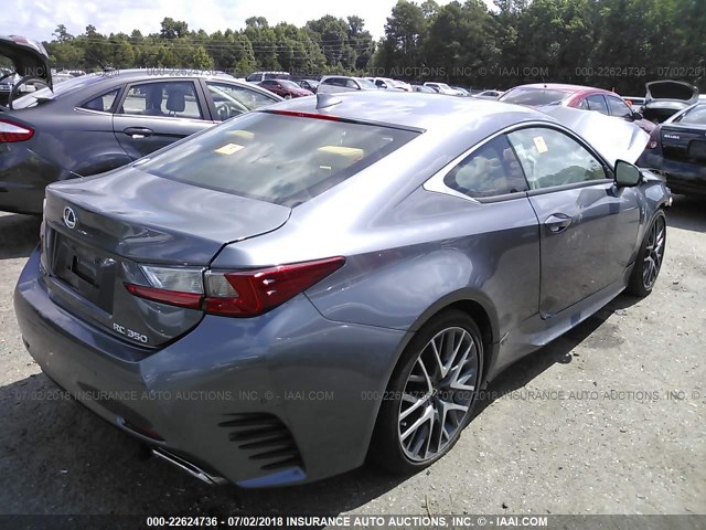 JTHHE5BC4H5015235 - 2017 LEXUS RC 350 GRAY photo 4