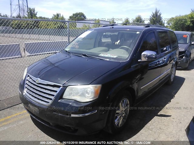 2A8HR64X88R718618 - 2008 CHRYSLER TOWN & COUNTRY LIMITED BLACK photo 2