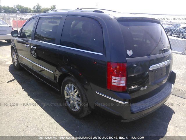 2A8HR64X88R718618 - 2008 CHRYSLER TOWN & COUNTRY LIMITED BLACK photo 3
